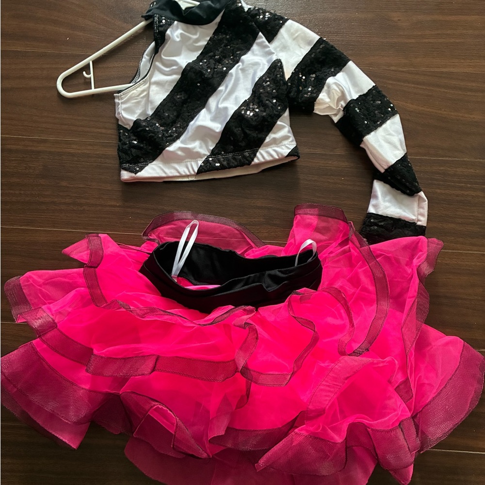 Revolution Black and Pink Sequin Dance Costume